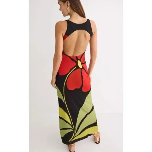 CALA DE LA CRUZ Solange Dress in Multicolored Floral - Picture 2 of 10